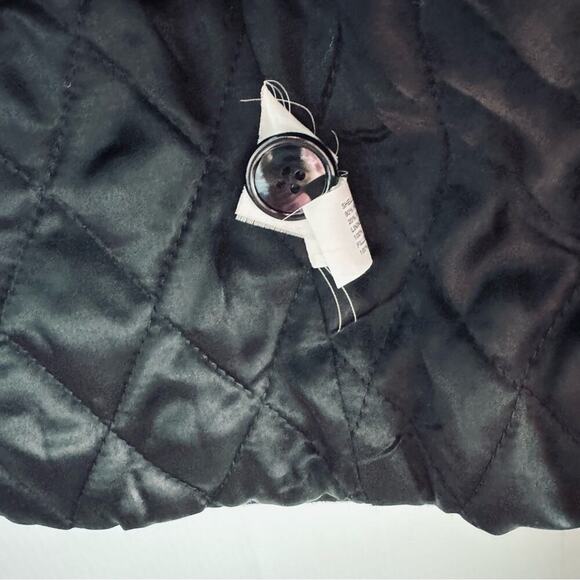 GAP wool blend mens pea coat black size medium quilted lining, front pockets - Picture 6 of 9